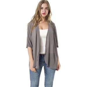 Sheer gray cardigan